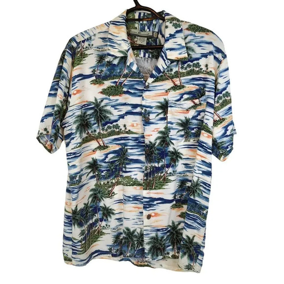 Ocean Current Vintage Hawaiian Shirt Size Medium - Picture 1 of 8
